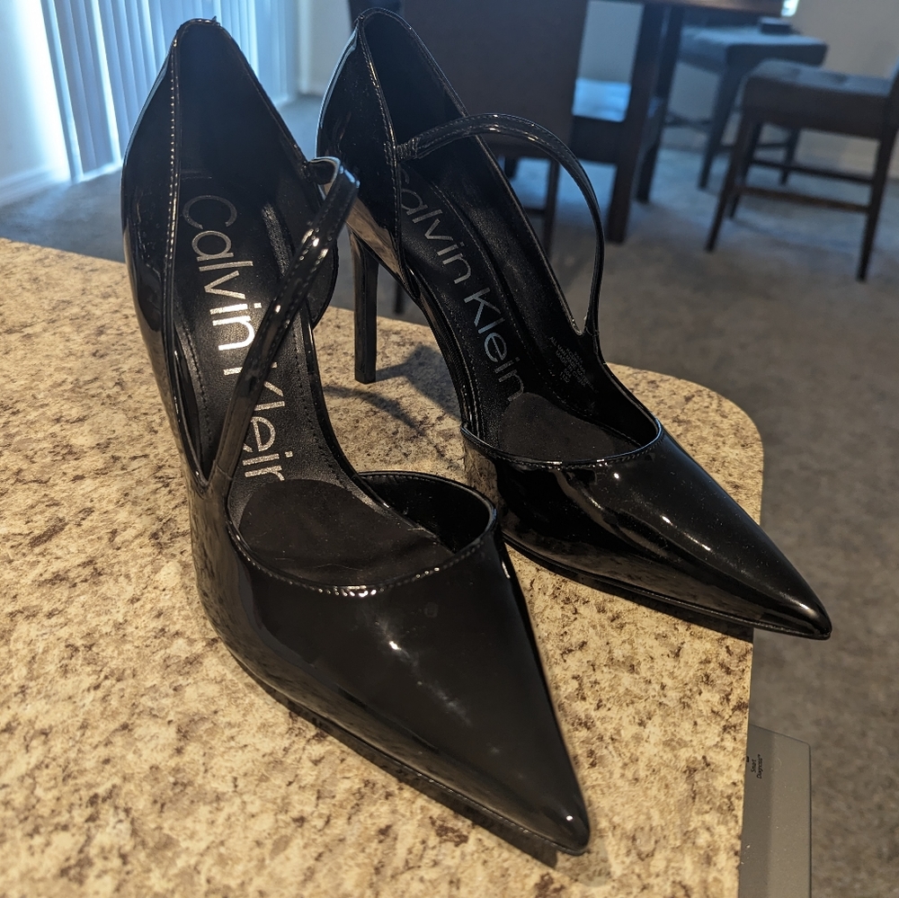 Black Calvin Klein heels, worn once!